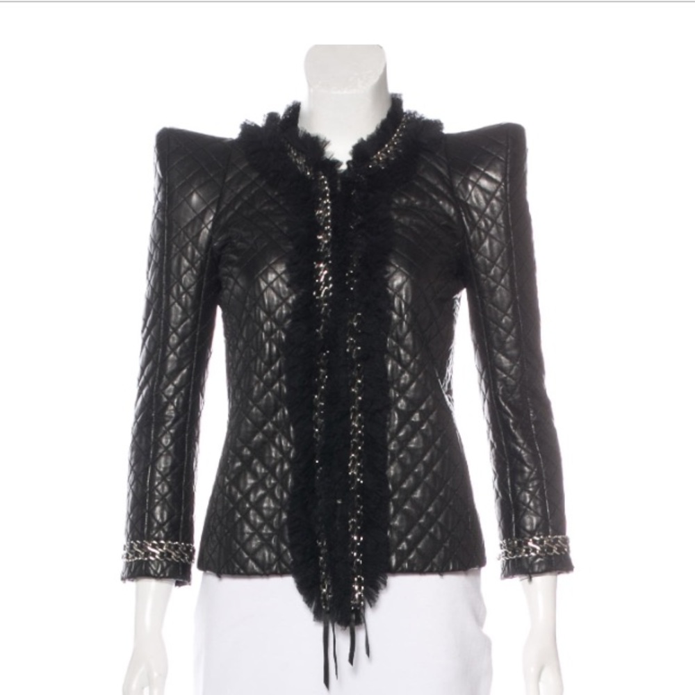 Balmain Quilted Chain Jacket Medium